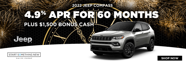 special apr for 60 months on Jeep Compass plus 1500 USD Bonus cash