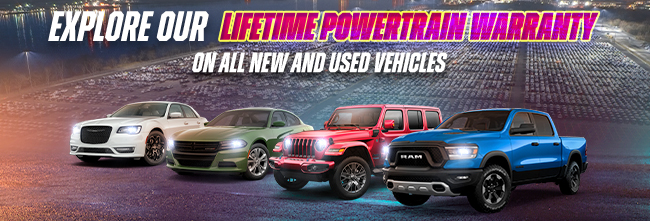 Home of the lifetime powertrain warranty on all new and used vehicles