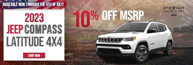 10 percent off MSRP on new Jeep models