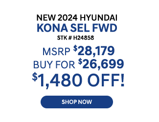 Hyundai Kona SEL special offer