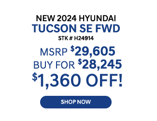 special offer on new Hyundai Tucson