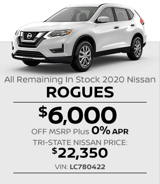 ALL REMAINING IN STOCK 2020 NISSAN ROGUES