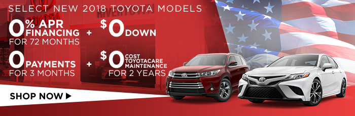 Select New 2018 Toyota Models