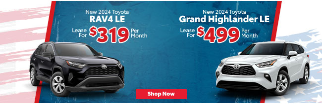 Toyota RAV4 and Toyota Highlander offers