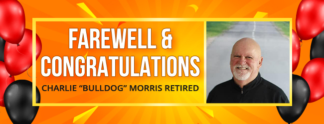 Farewell and Congratulations Charlie Bulldog morris retired