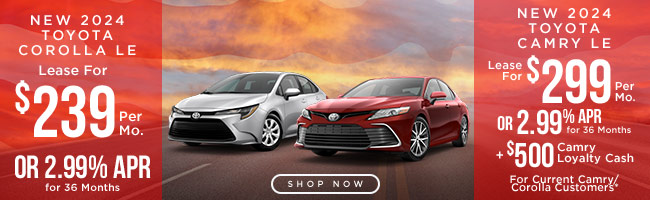 New Toyota Corolla and Toyota Camry