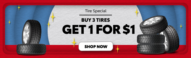 Tire SPecial - Buy 3 tires get 1 free