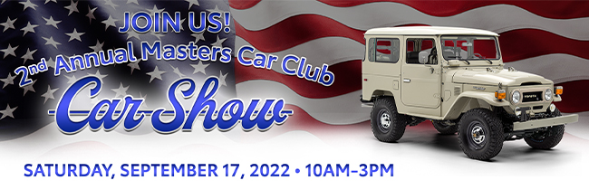 Join Us - 2nd Annual Masters Car Club - Car Show
