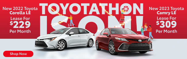 Toyotathon is on-special deals feturing 3 Toyotas