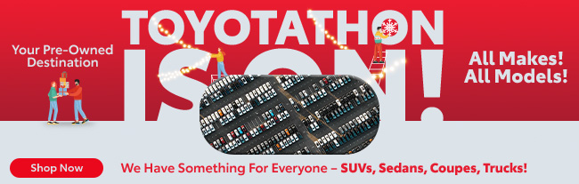Toyotathon is on-special deals feturing many Toyotas
