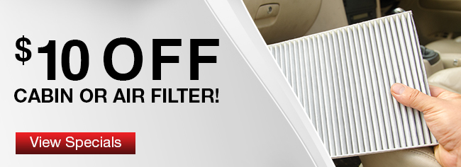 Save $10 Off Cabin Or Air Filter!