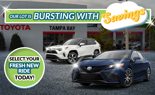 Our Lot is Bursting with savings - select your fresh new ride today