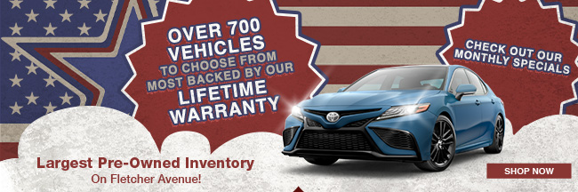 Over 700 vehicles to choose from
