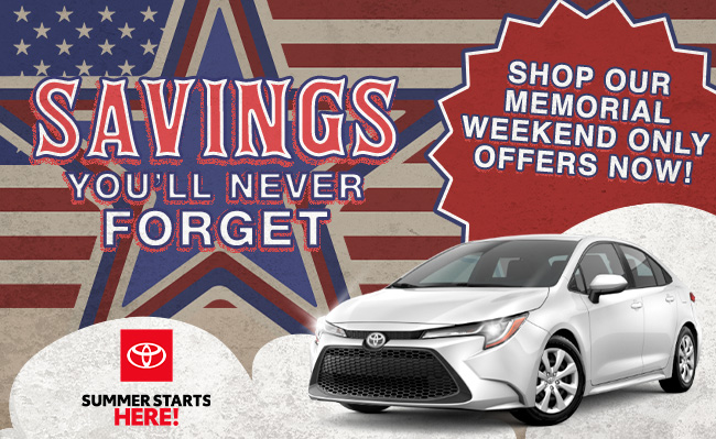 Savings you'll never forget. Shop Memorial Day offers now!