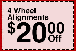 4 Wheel Alignments $20 Off