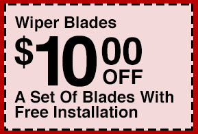 Wiper Blades $10 Off A Set Of Blades With Free Installation