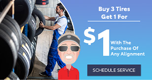 Buy 3 tires get 1 for $1