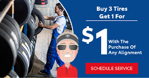 Buy 3 tires get 1 for $1