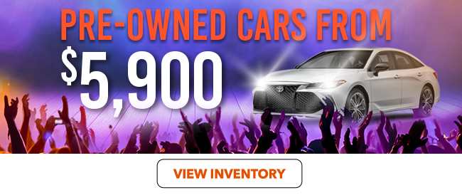 Pre-owned cars from $5,900