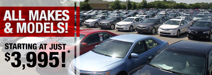 USED CAR INVENTORY LOT at Toyota of Tampa Bay