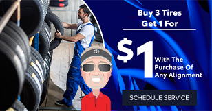 Buy 3 tires get 1 for $1