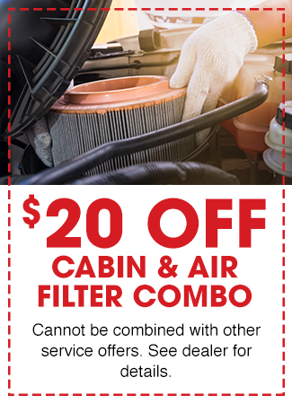 $20 Off Cabin and Air Filter Combo