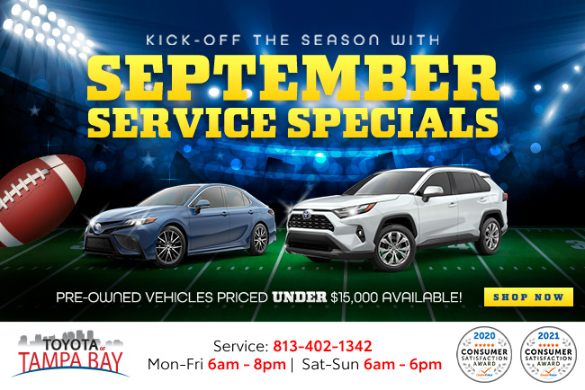 the hottest thing this summer is our Summer Savings Spree at Toyota of Tampa Bay