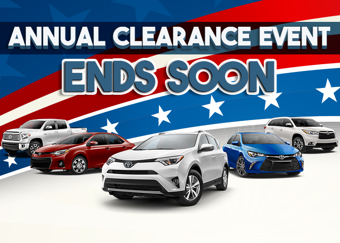 The Final Days Of The Annual Clearance Event Are Here At Toyota Of Tampa Bay!  