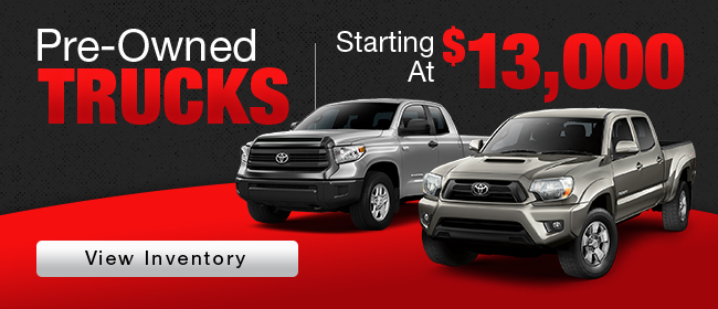 Pre-Owned Trucks Starting At $13,000