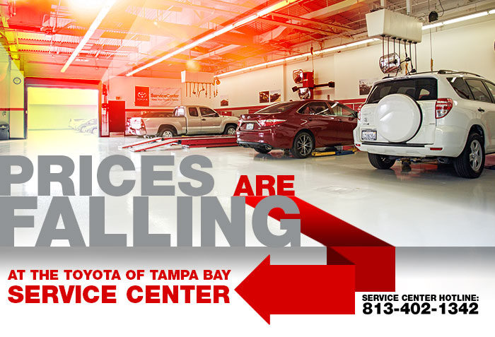 Prices Are Falling At The Toyota Of Tampa Bay Service Center