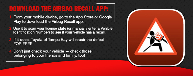 DOWNLOAD THE AIRBAG RECALL APP TODAY