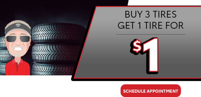 Buy 3 tires get 1 tire for $1