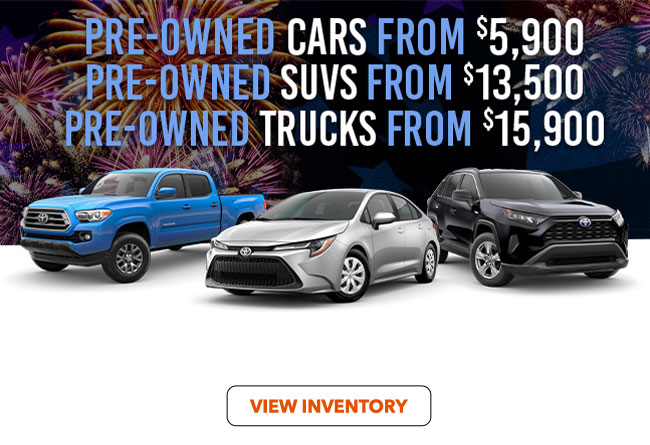 Pre-owned cars from $5,900