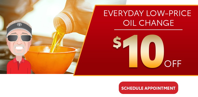 Everyday low-price oil change $10 off
