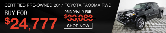 Certified Pre-Owned 2017 Toyota Tacoma RWD
