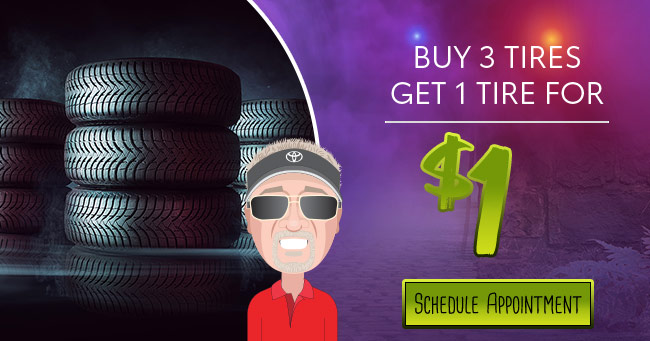 Buy 3 tires get 1 tire offer