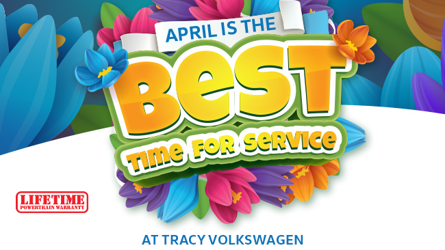 April is the best time for service at Tracy Volkswagen