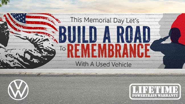 This Memorial Day Lets Build a Road to Remembrance with a used Vehicle