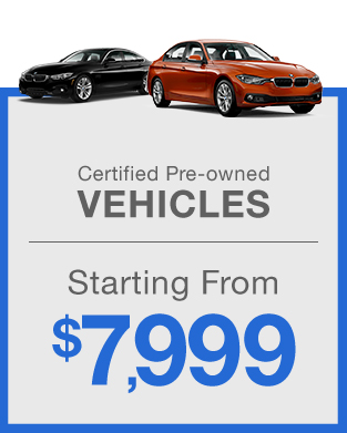 Pre-owned vehicles starting from $7,999