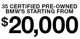 34 Certified Pre-Owned BMW's starting from $20,000