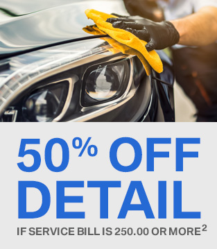 50 % OFF detail if Bill is 250.00 or more