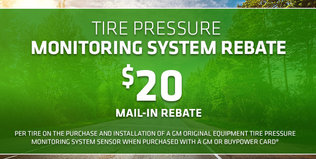 Mail-In Tire Pressure Monitoring System Rebate