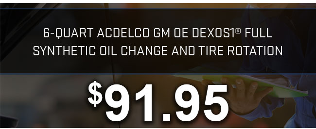 featured service offer, oil change and tire rotation special