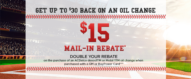 GET UP TO $30 BACK ON A OIL CHANGE