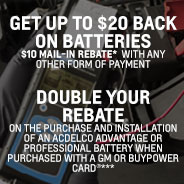 GET UP TO $20 BACK ON BATTERIES