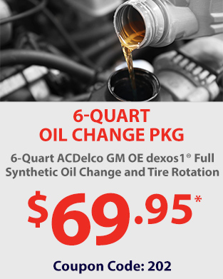 6-Quart ACDelco GM OE dexos1® Full Synthetic Oil Change and Tire Rotation