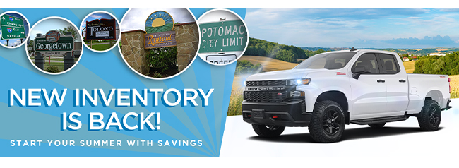 new inventory is back! start your summer with savings.