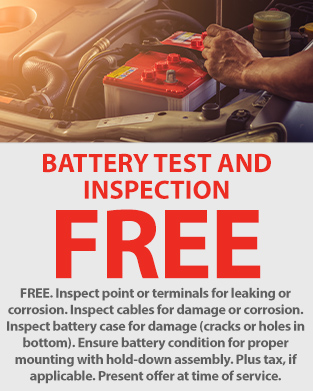 FREE BATTERY TEST AND INSPECTION