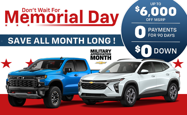 Dont wait for Memorial Day - Save all month long
