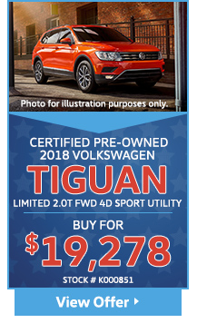 CERTIFIED PRE-OWNED 2018 VOLKSWAGEN TIGUAN LIMITED 2.0T FWD 4D SPORT UTILITY